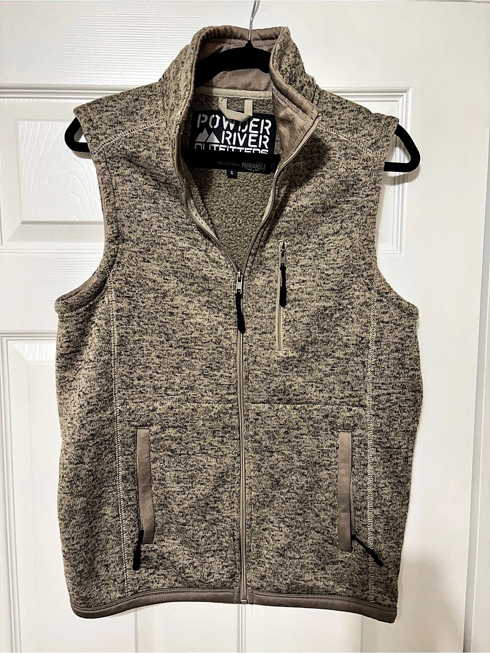 Powder River Outfitters Collection 19 Ranchwear Fleece Vest Brown Small